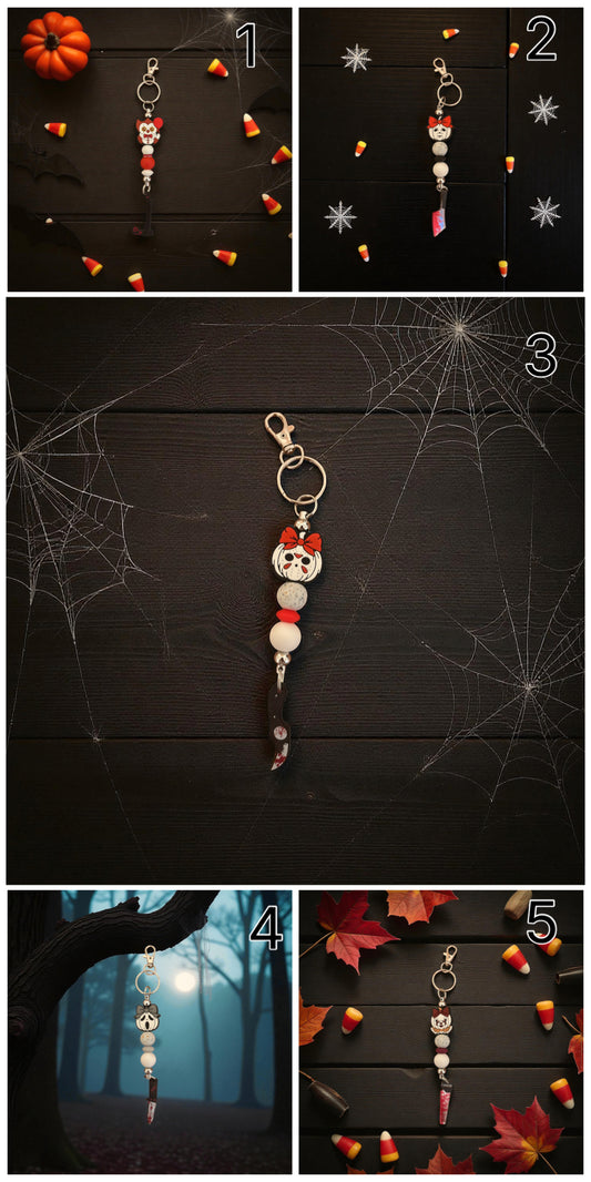 Fright Night Fall Pumpkin Set - Key Chains/Handle Charms