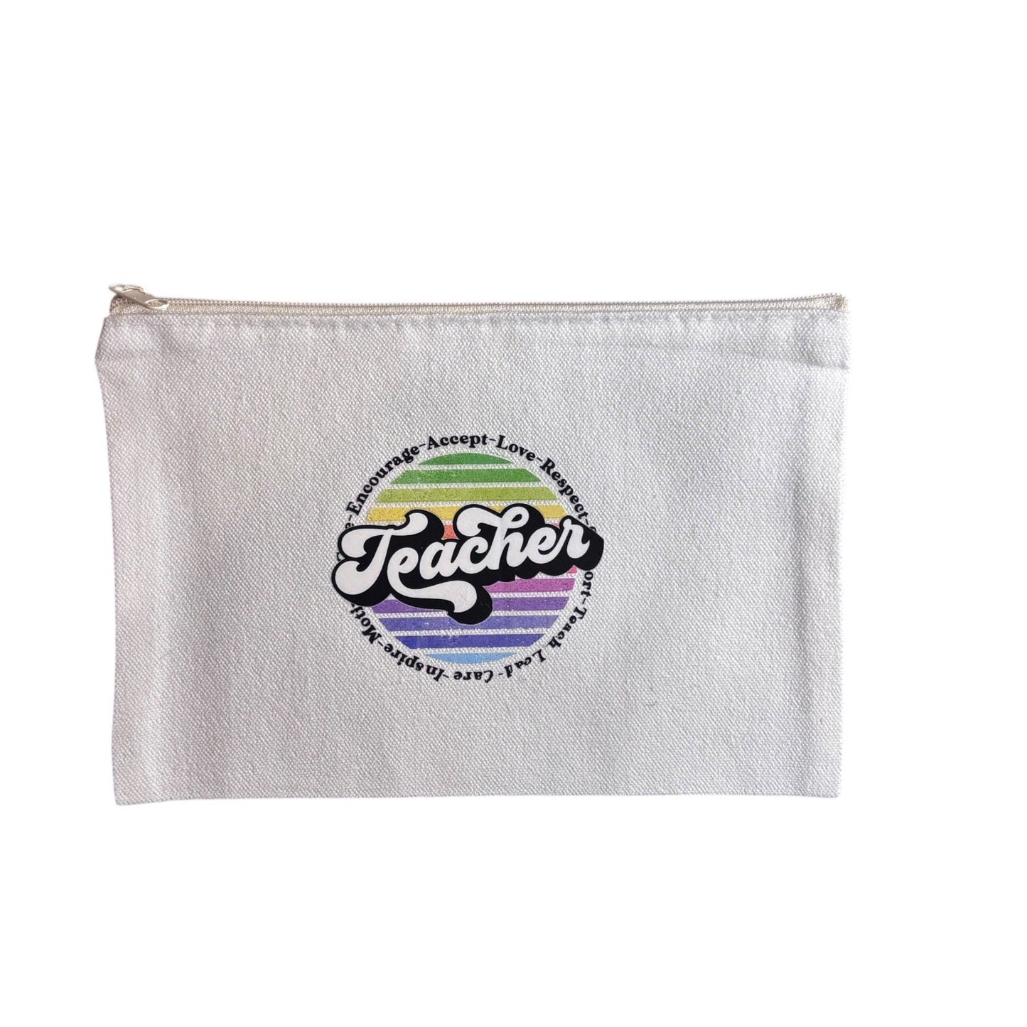Pressed Teacher Canvas Zipper Pouch Collection