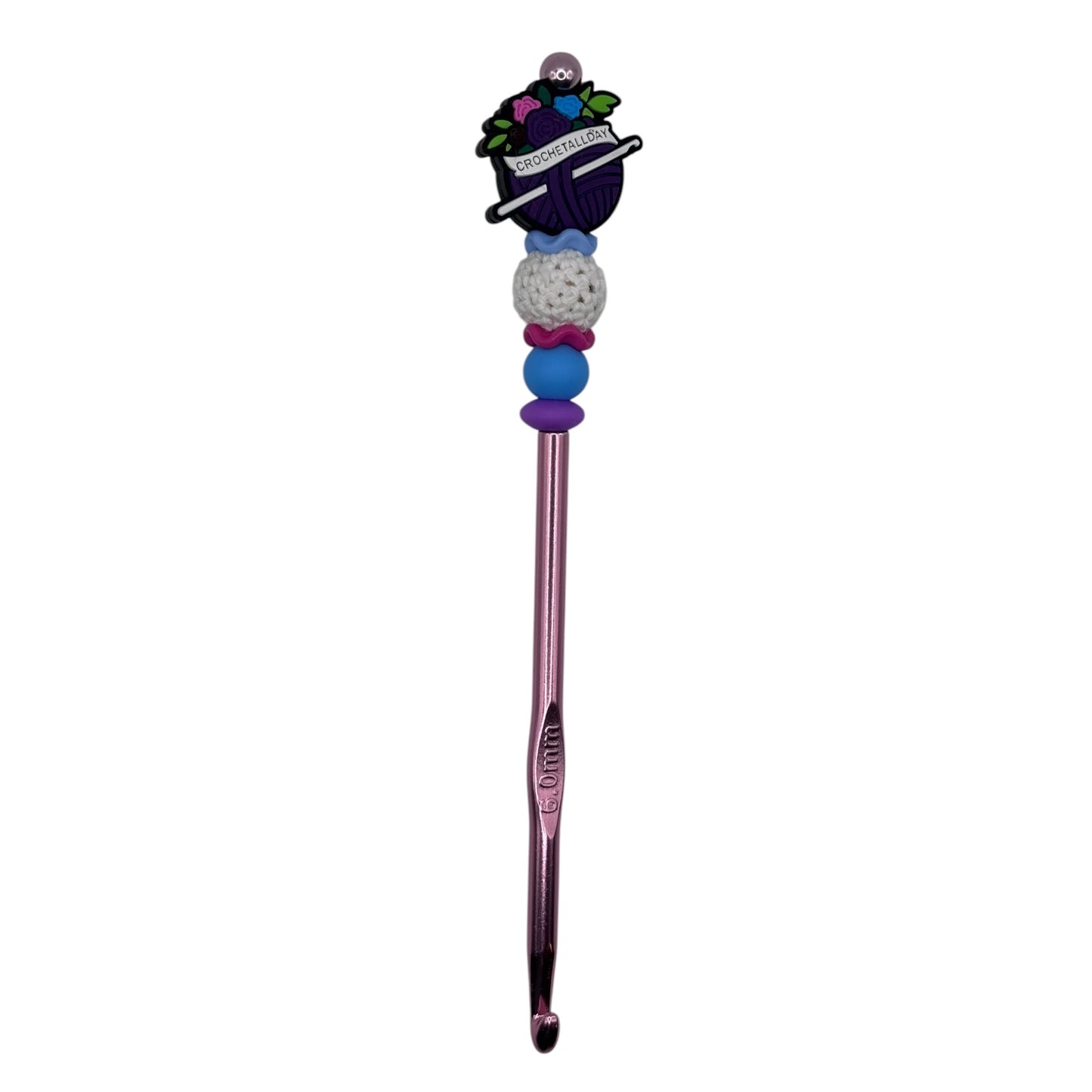 Crochet All Day Beaded Crochet Hook: Size 6.0 mm Handmade Crochet Hook