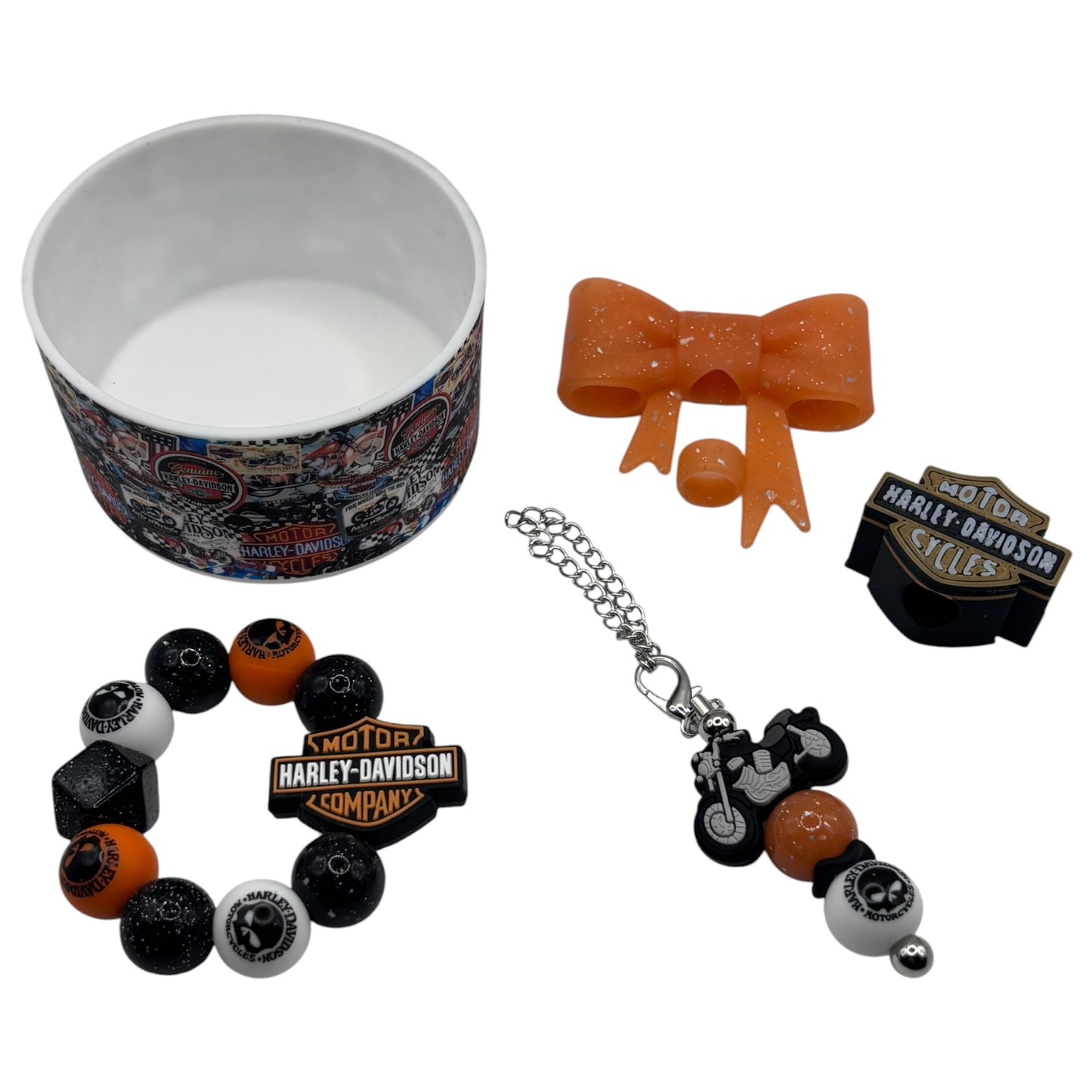 Classic Motorcycle Rider Tumbler Accessory Set
