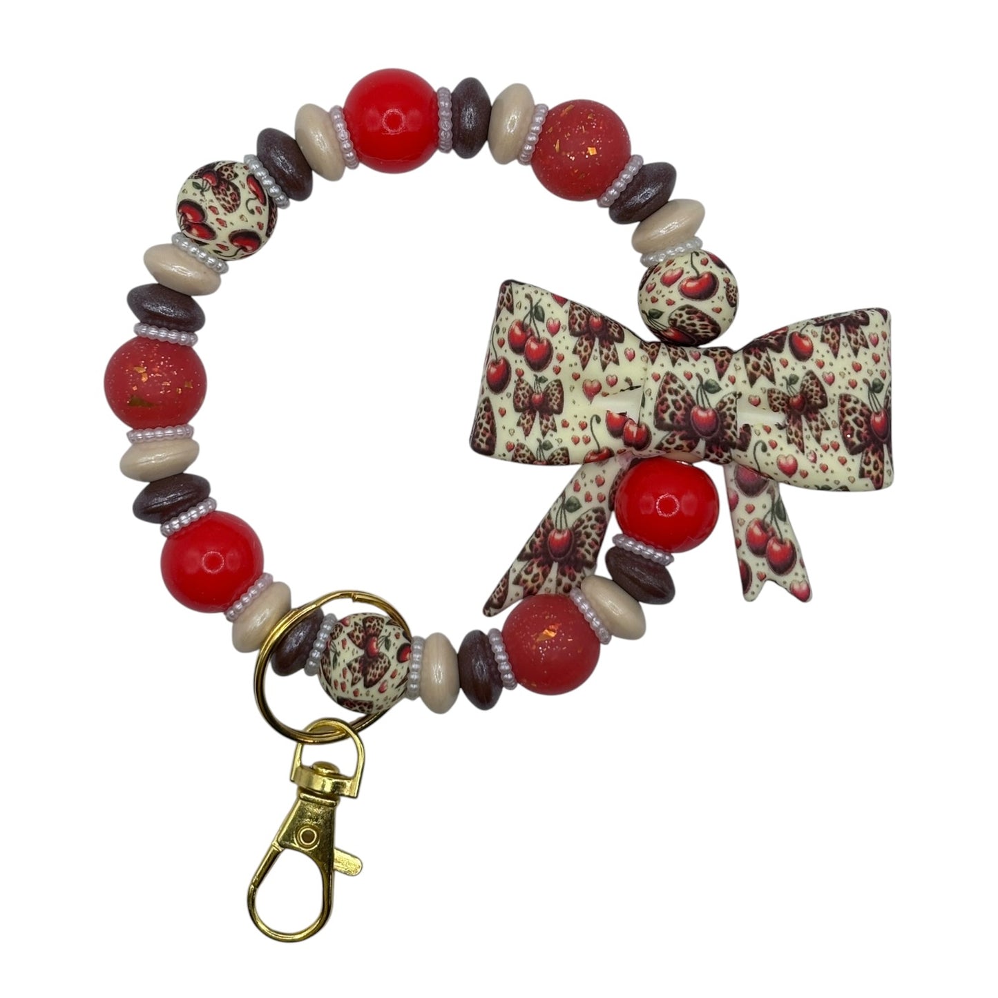 Cherry Bow Wristlet
