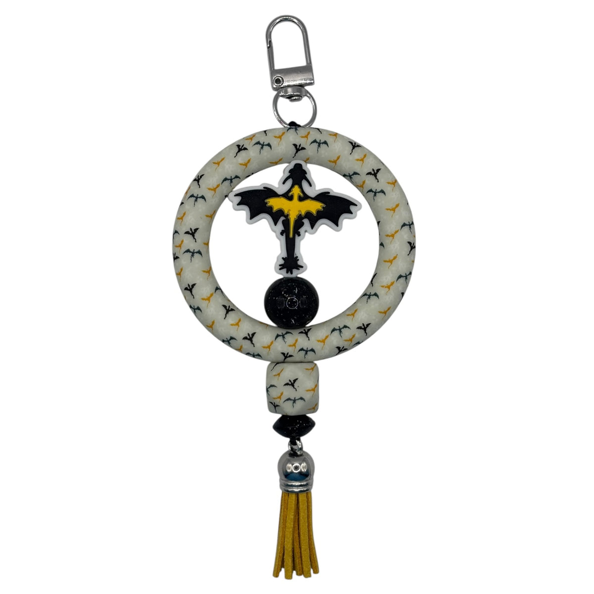 Moonlit Dragon Bag Charm | Tassel