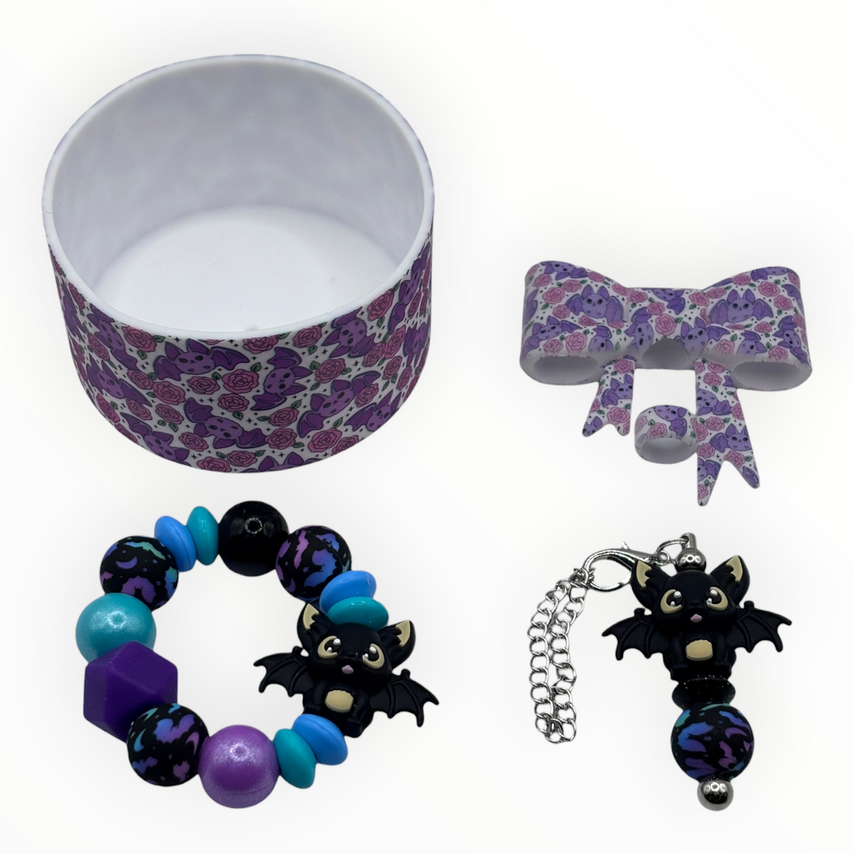 Spooky Babe Bat Tumbler Accessory Set