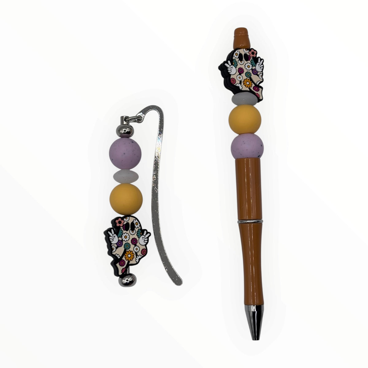 Flower Power Ghost Pen & Bookmark Bundle