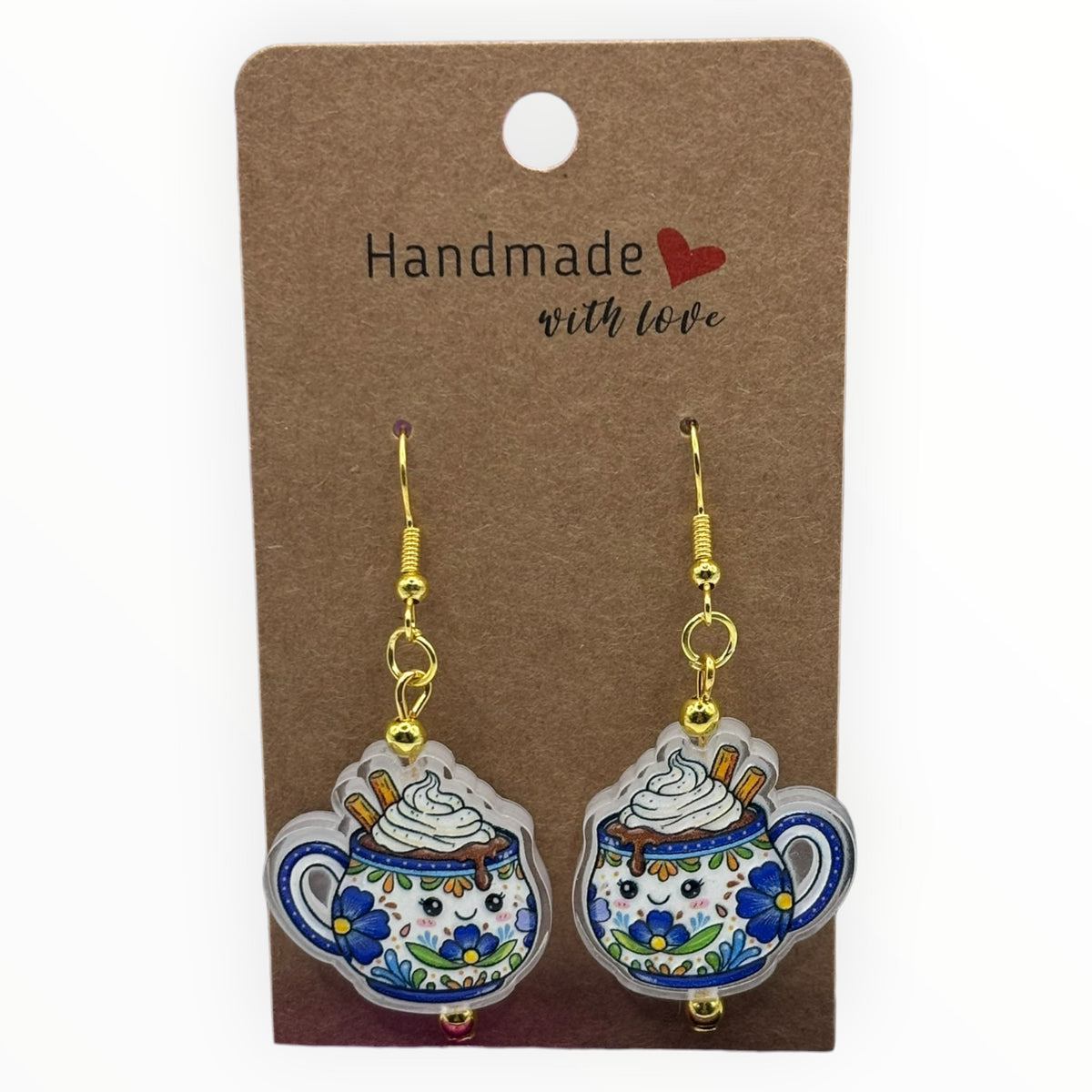 Cozy Cocoa Mug Acrylic Earrings