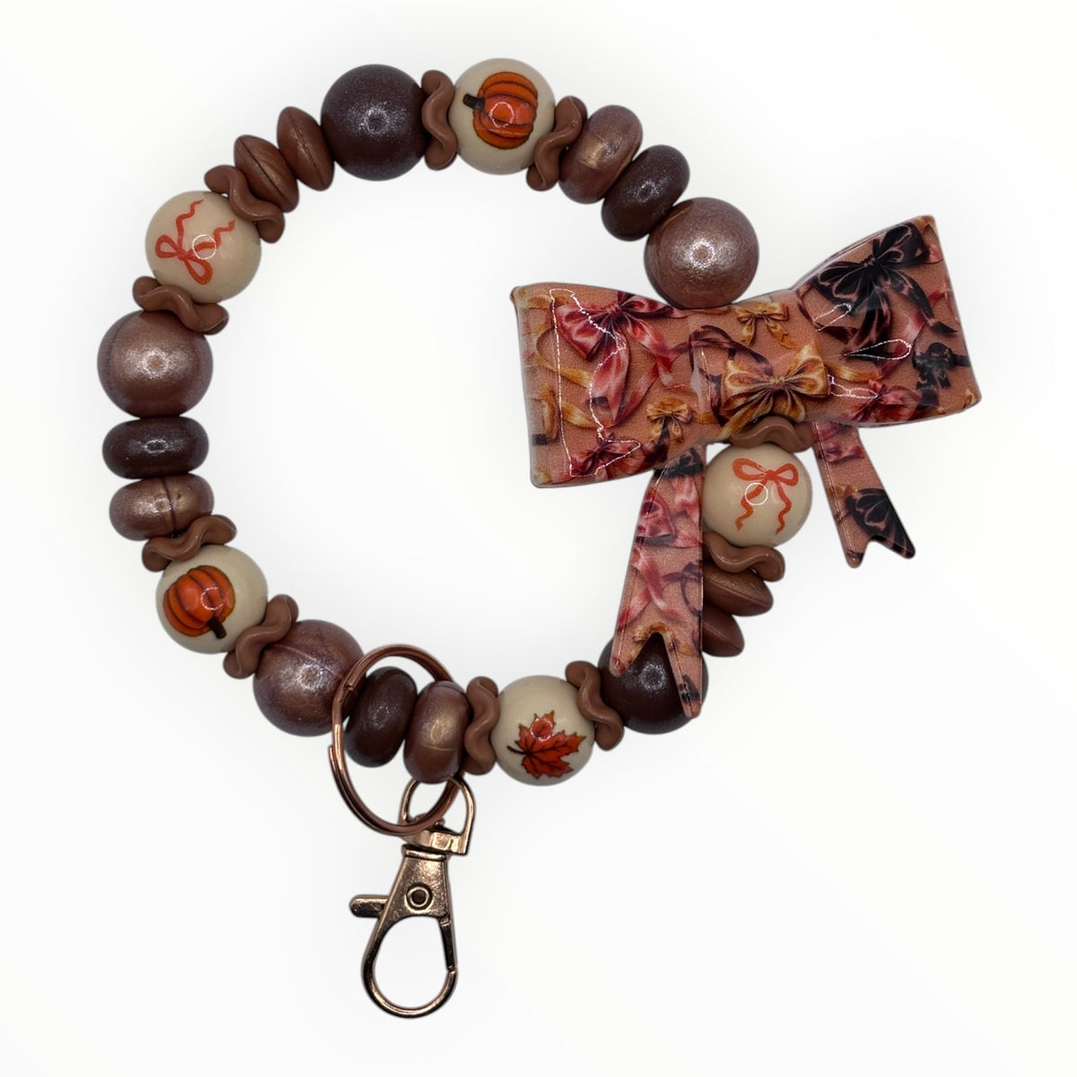 Autumn Bows Wristlet