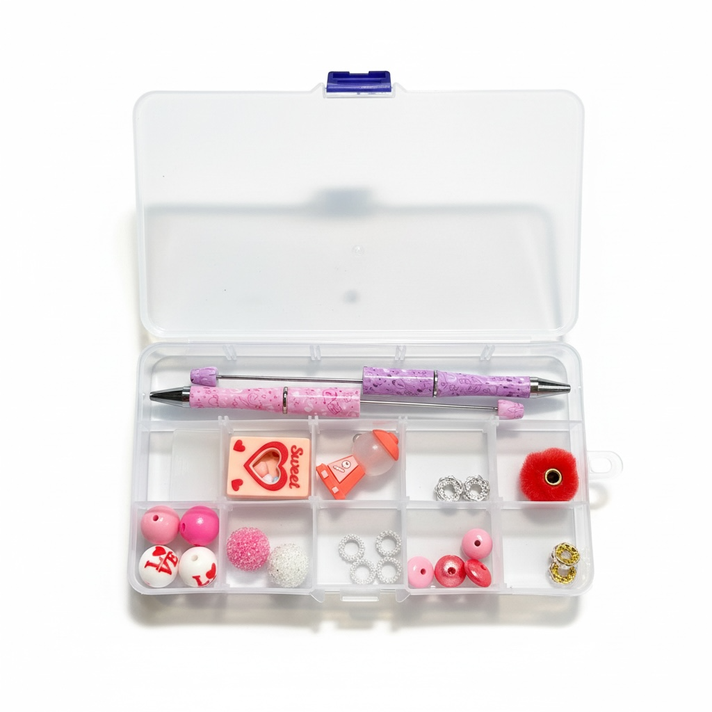 Premium DIY Valentine Beadable Pen Kit (Set of 2 Pens)