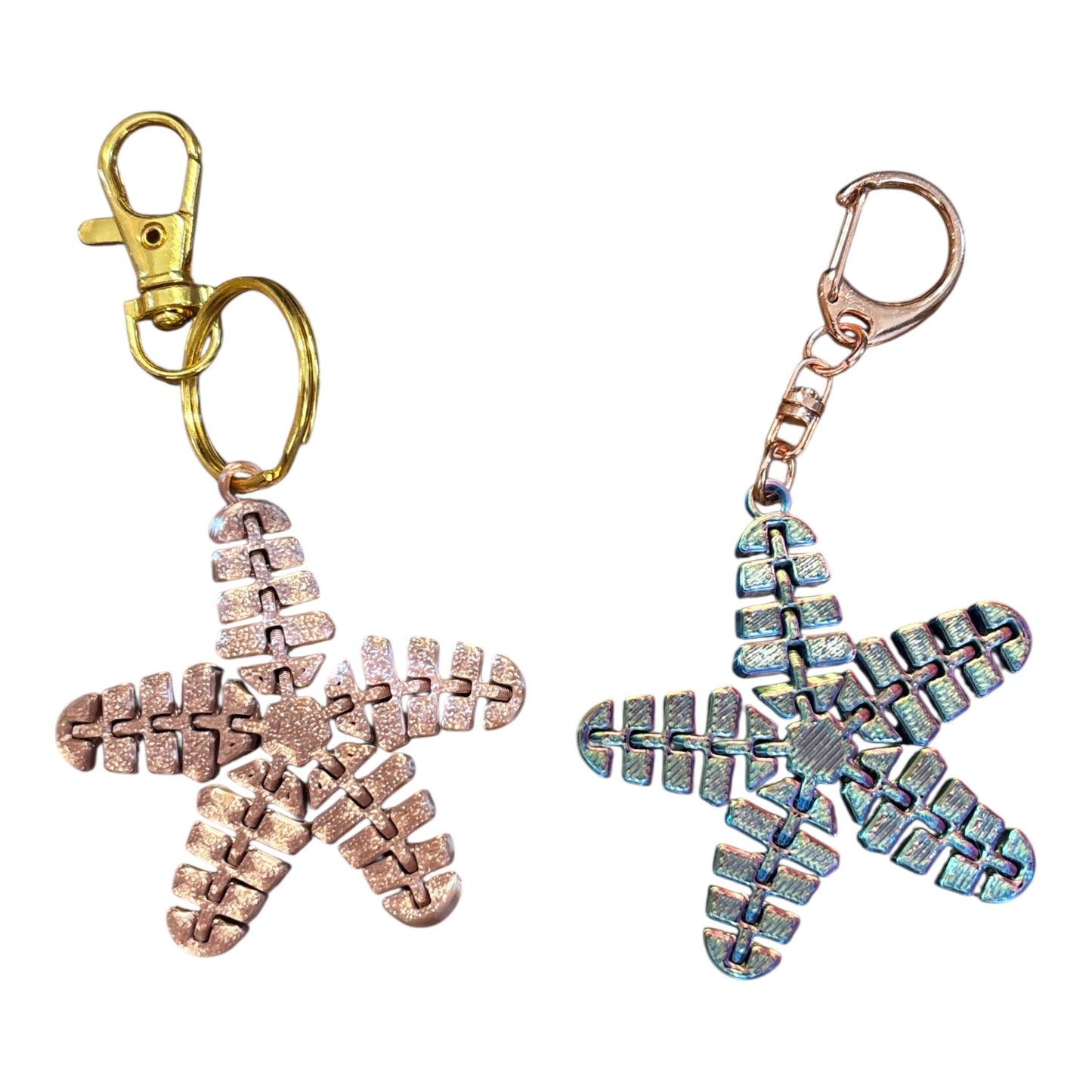 Articulated Starfish Keychain – 3D Printed Flexi Fidget