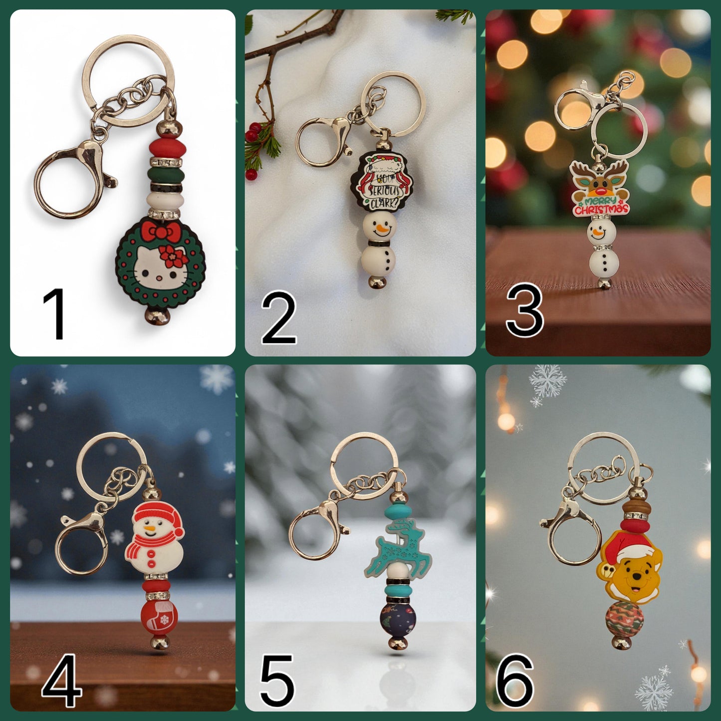 🎅 Holiday Cheer Keychain Collection