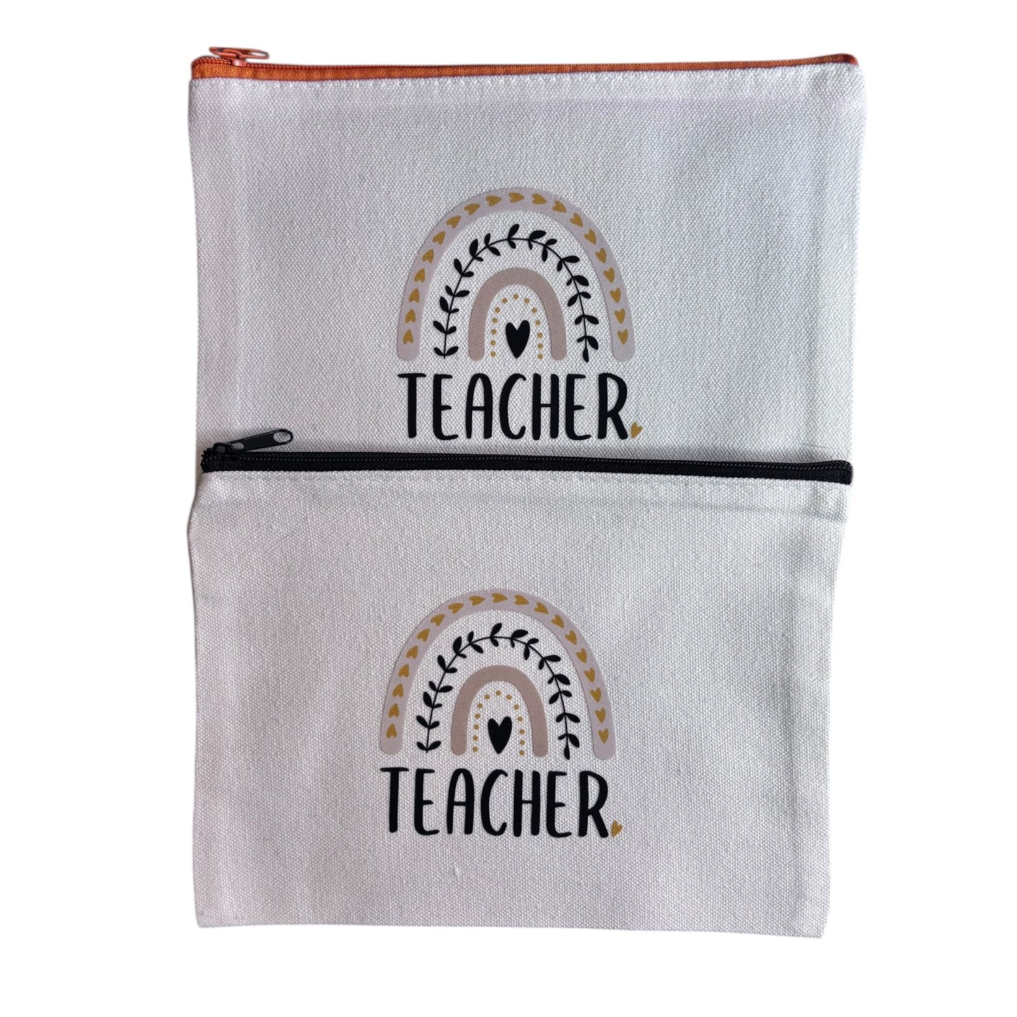 Pressed Teacher Canvas Zipper Pouch Collection