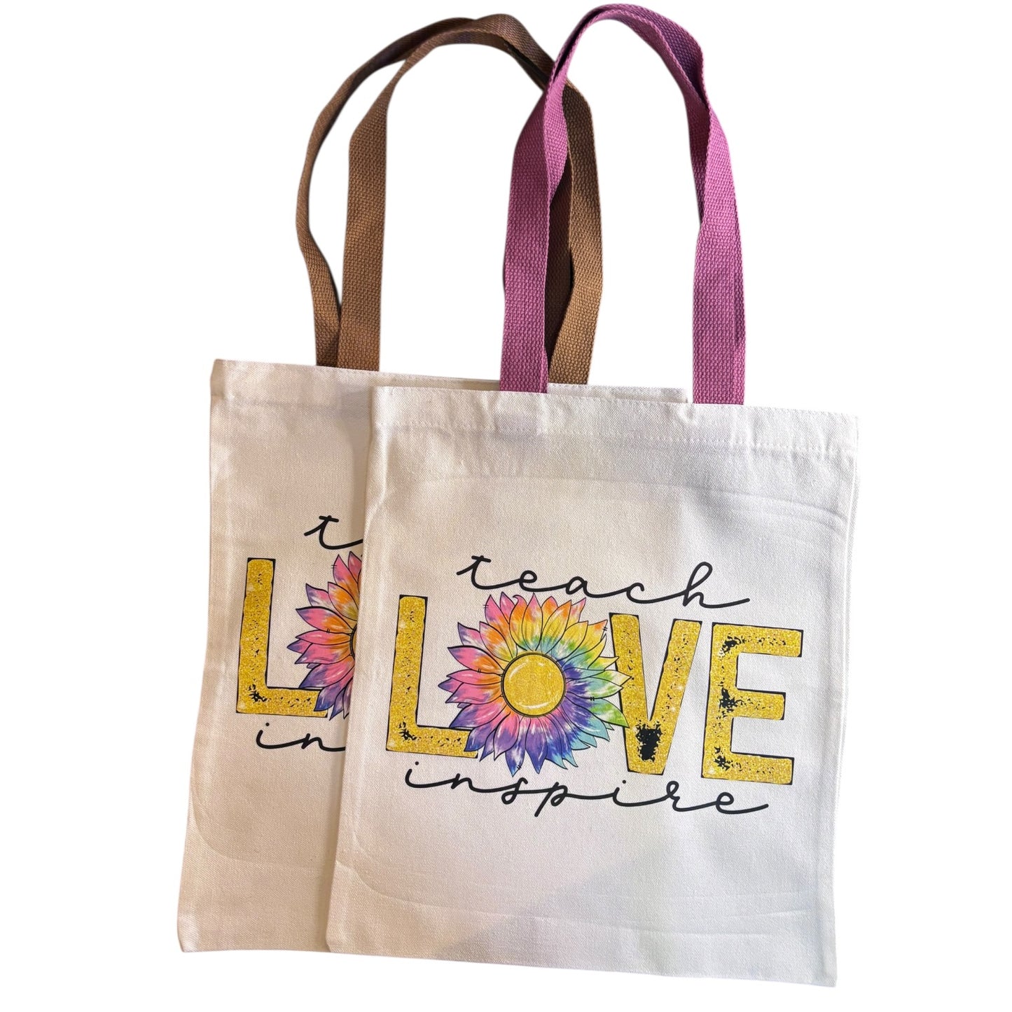 Pressed Teacher Canvas Tote Collection