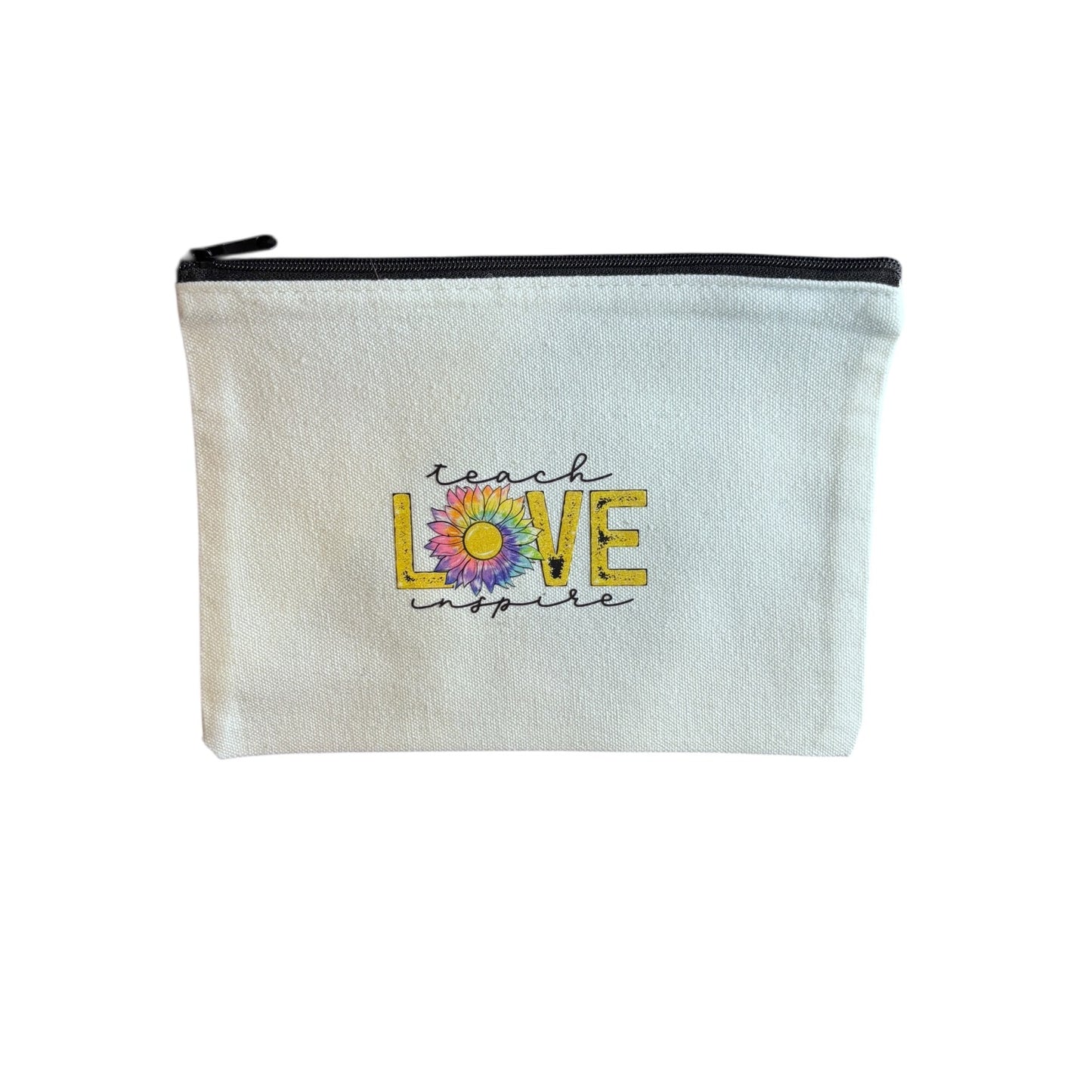 Pressed Teacher Canvas Zipper Pouch Collection