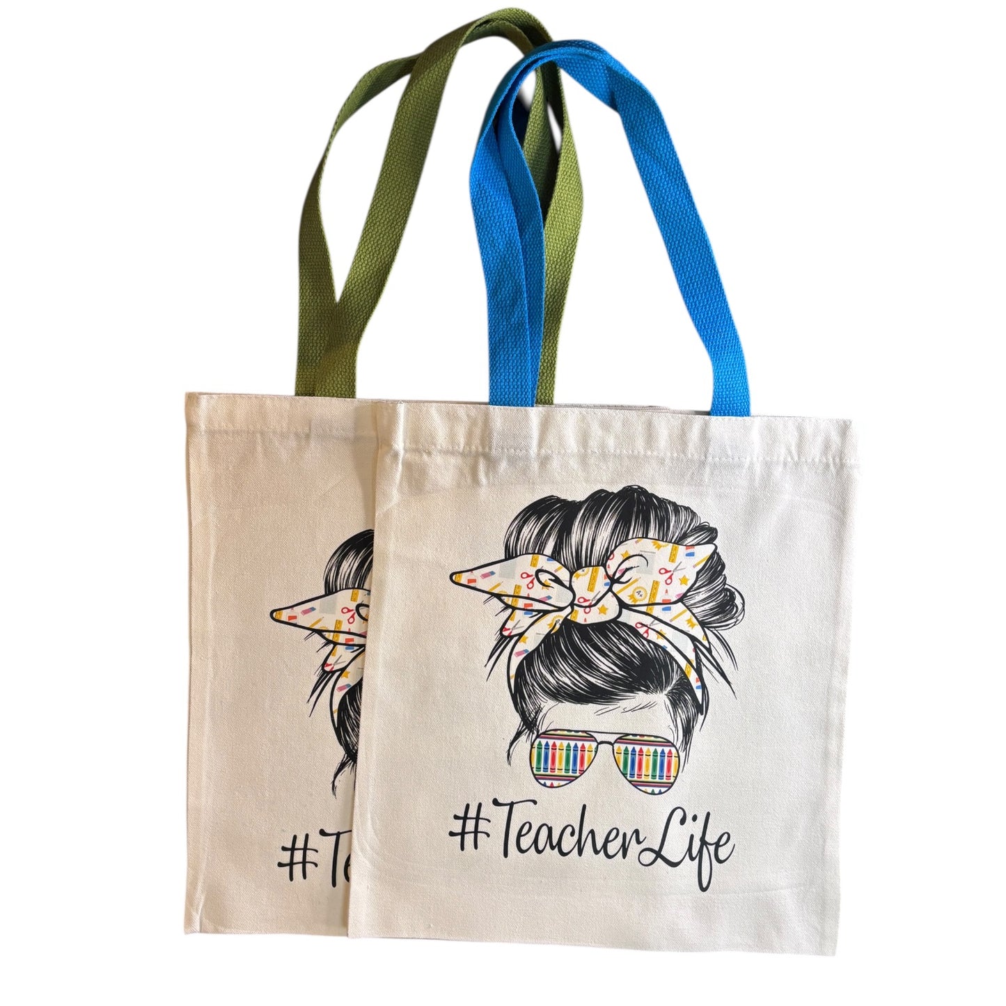 Pressed Teacher Canvas Tote Collection