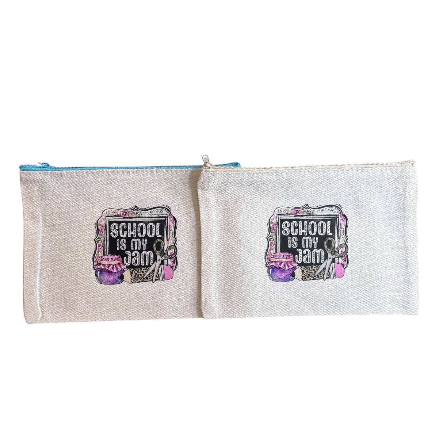 Pressed Teacher Canvas Zipper Pouch Collection