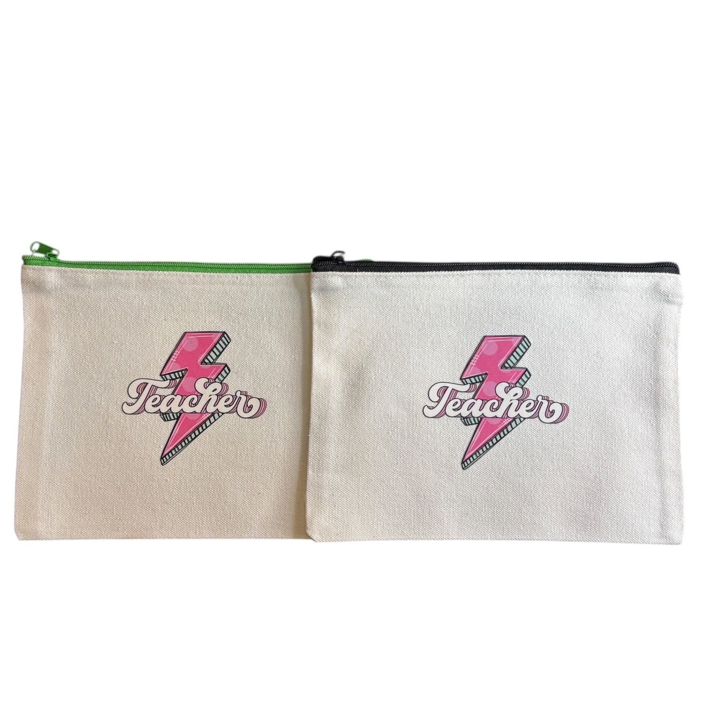 Pressed Teacher Canvas Zipper Pouch Collection