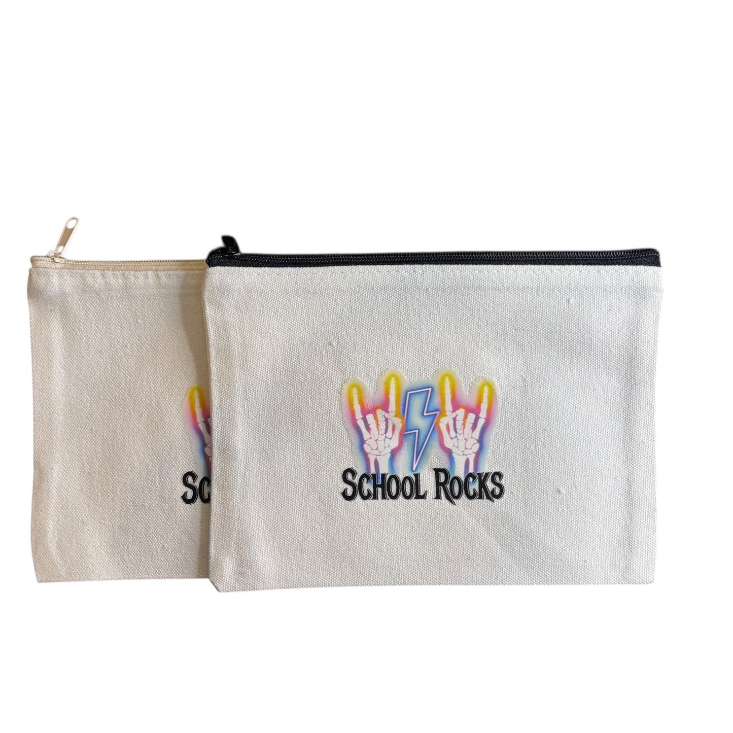 Pressed Teacher Canvas Zipper Pouch Collection