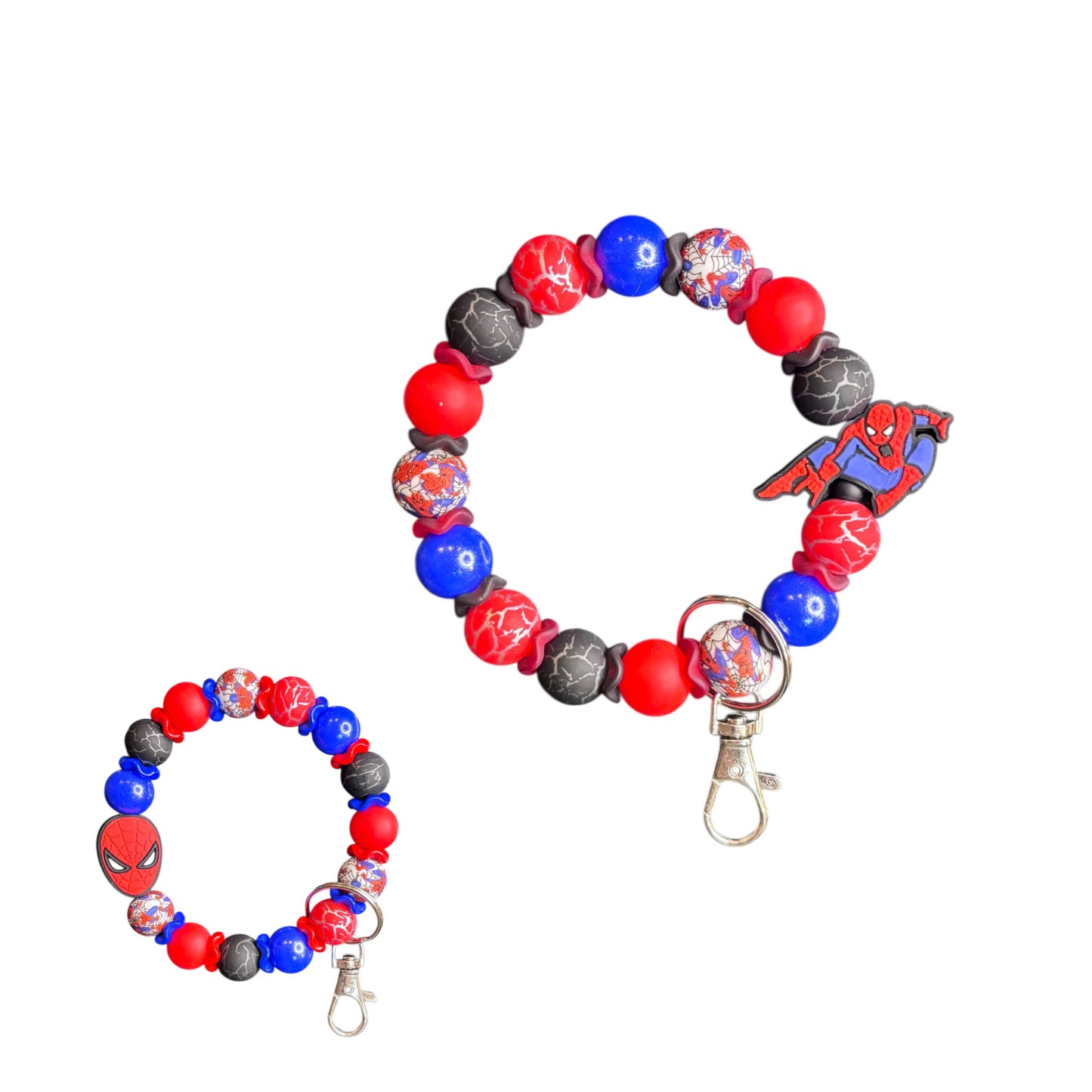 Super Hero Beaded Wristlet Keychain