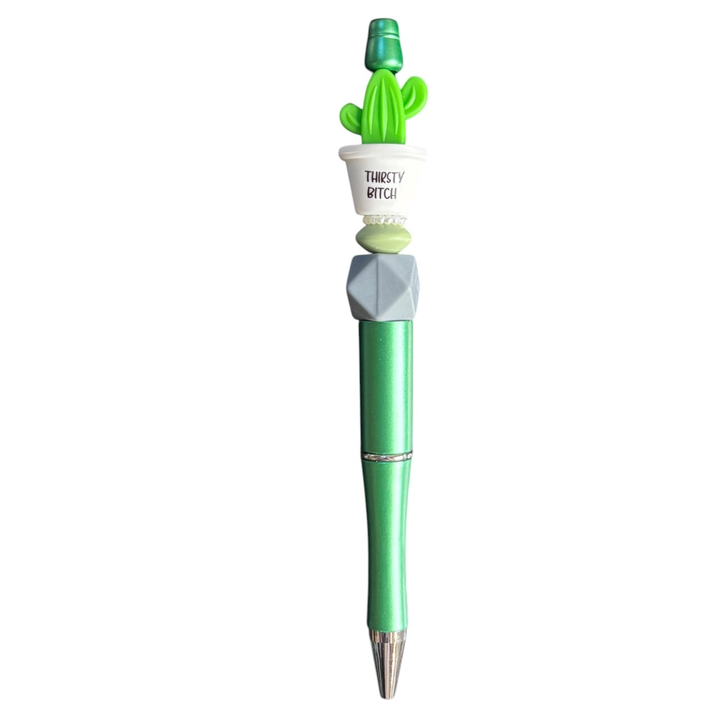 Succulent Sass Beaded Pen (Thirsty Bitch)