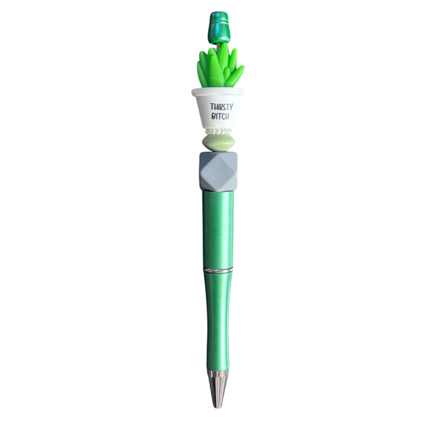 Succulent Sass Beaded Pen (Thirsty Bitch)