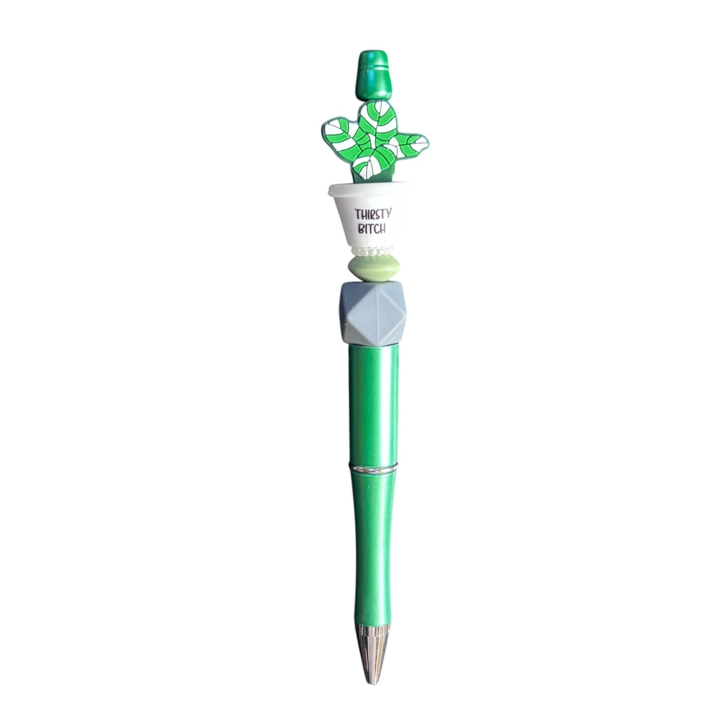 Succulent Sass Beaded Pen (Thirsty Bitch)