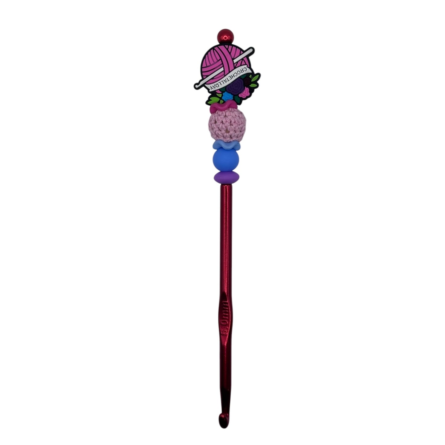 Crochet All Day Beaded Crochet Hook:  Size 6.0 mm Handmade Crochet Hook