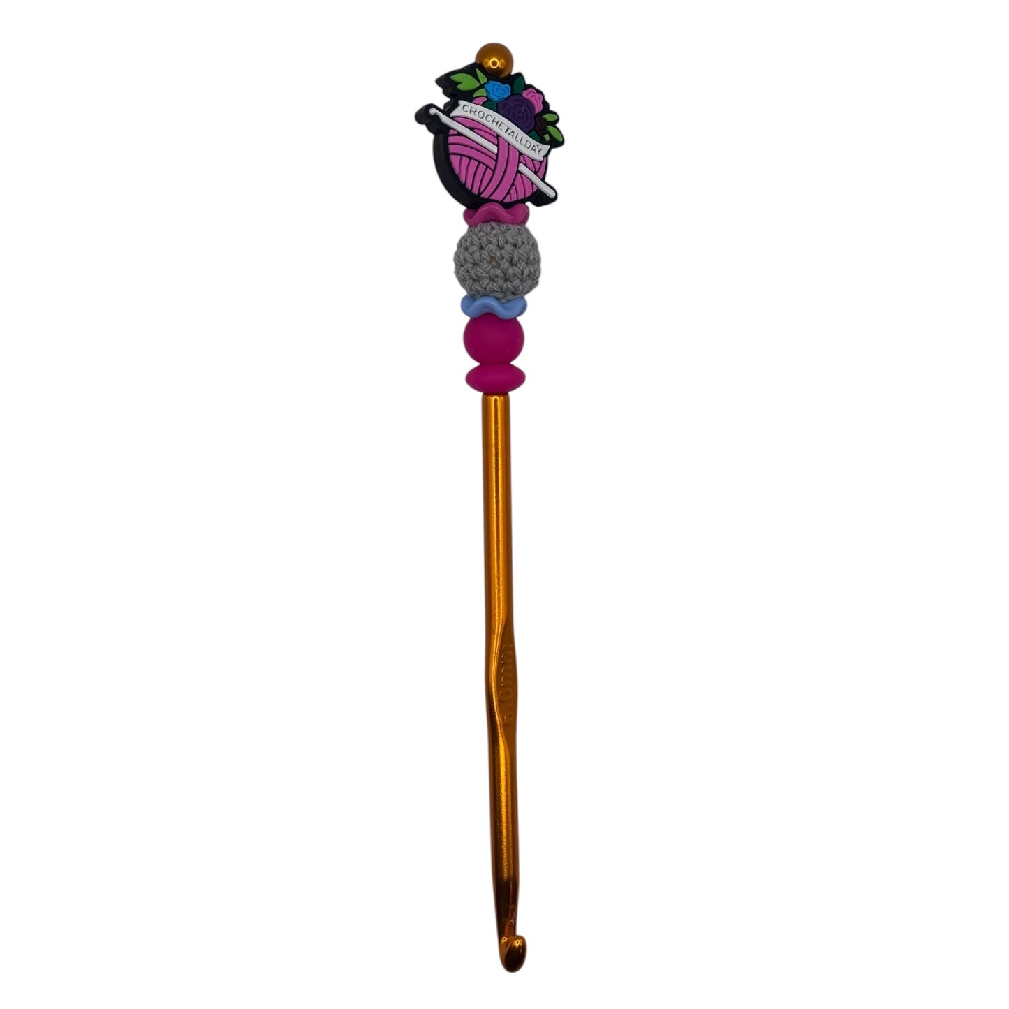 Crochet All Day Beaded Crochet Hook:  Size 6.0 mm Handmade Crochet Hook