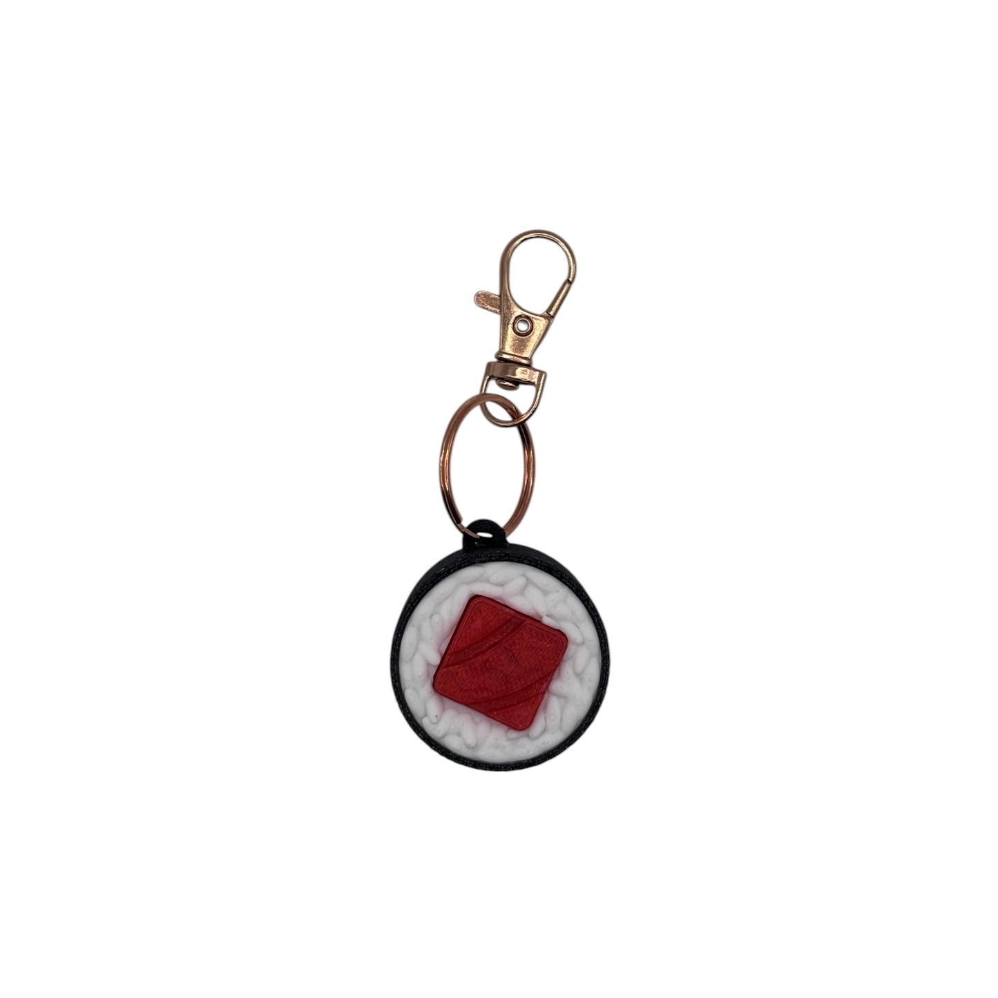 Sushi Clicker Keychain:  Tuna or Salmon 3D Printed Fidget Keychain