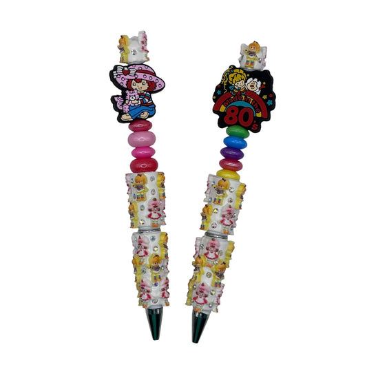 Retro Sweet & Rainbow Beaded Pen Set