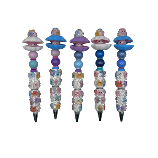 Pearl Clam Beaded Pens – Premium Collection