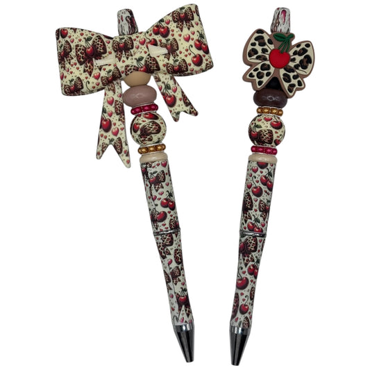 Cherry Bow Pen Two-Pack
