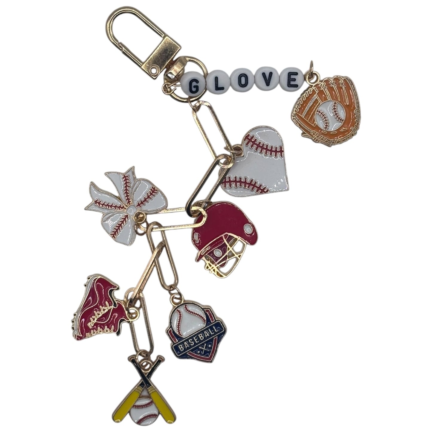Baseball Charm Keychain