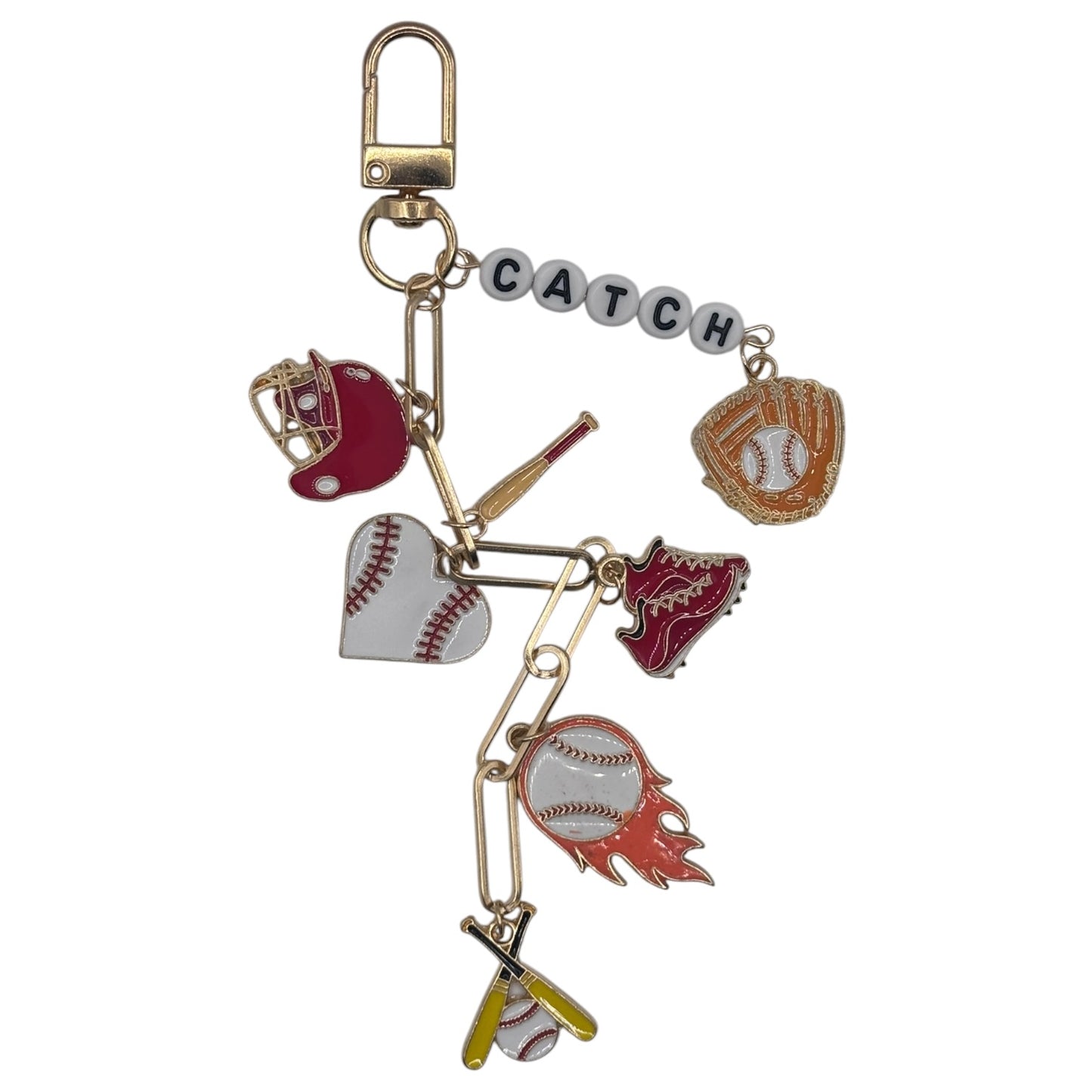Baseball Charm Keychain