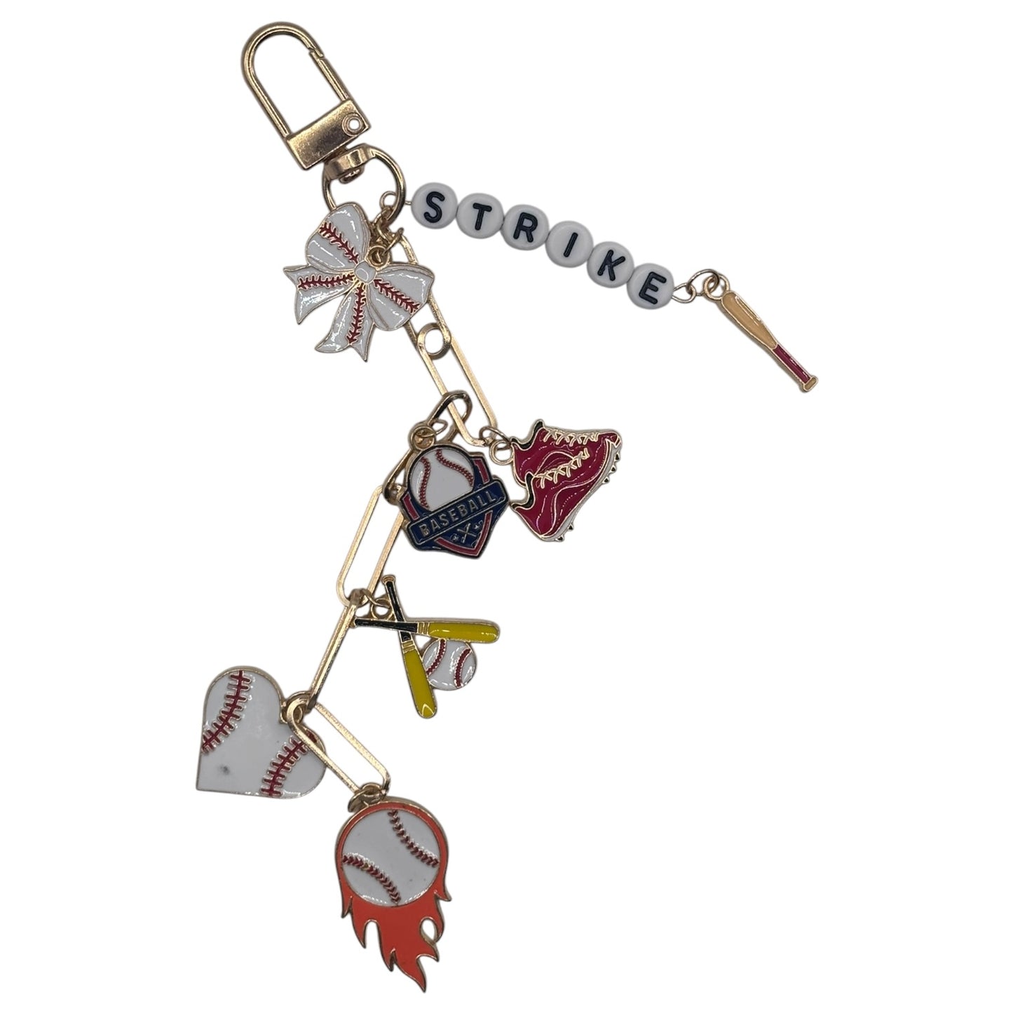 Baseball Charm Keychain