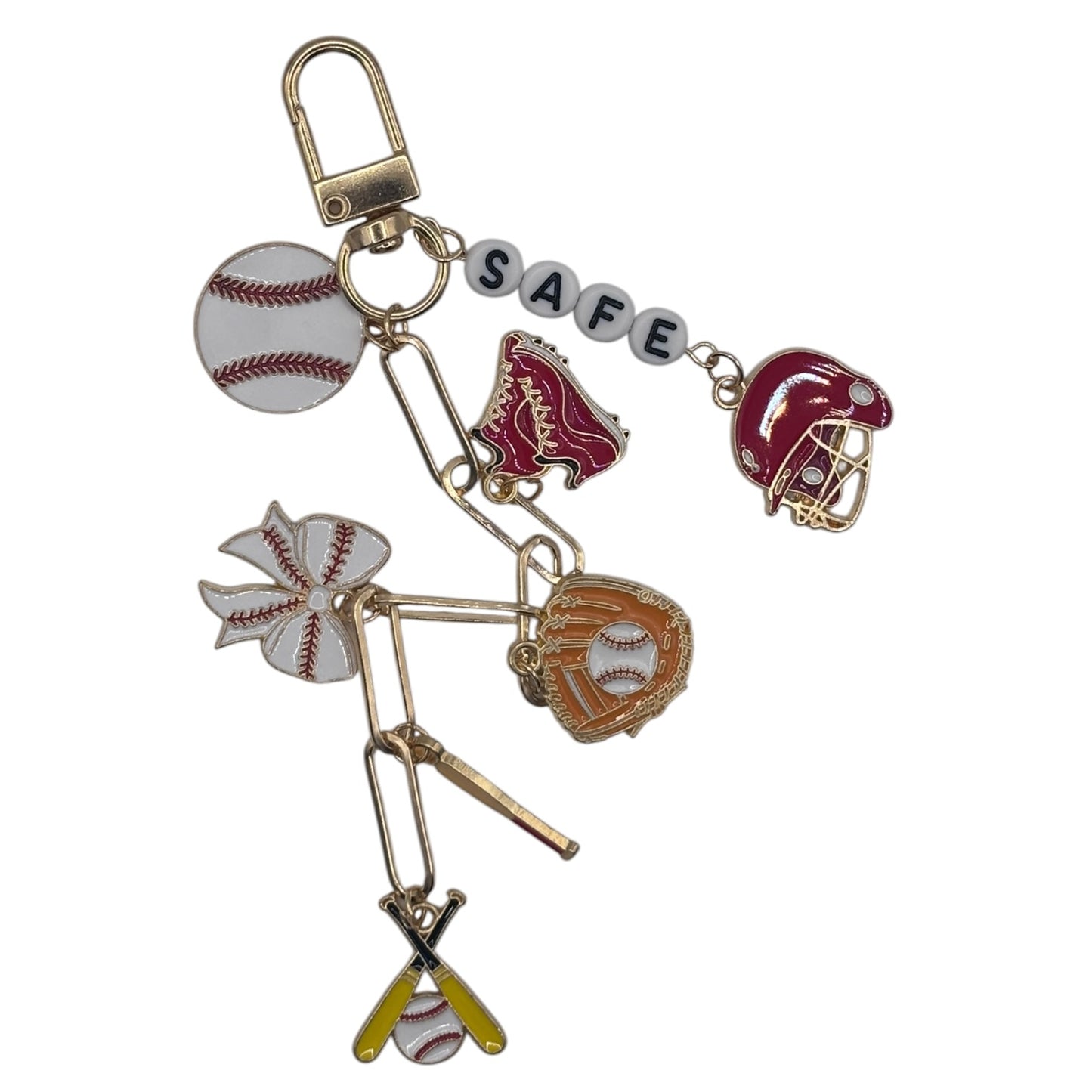 Baseball Charm Keychain