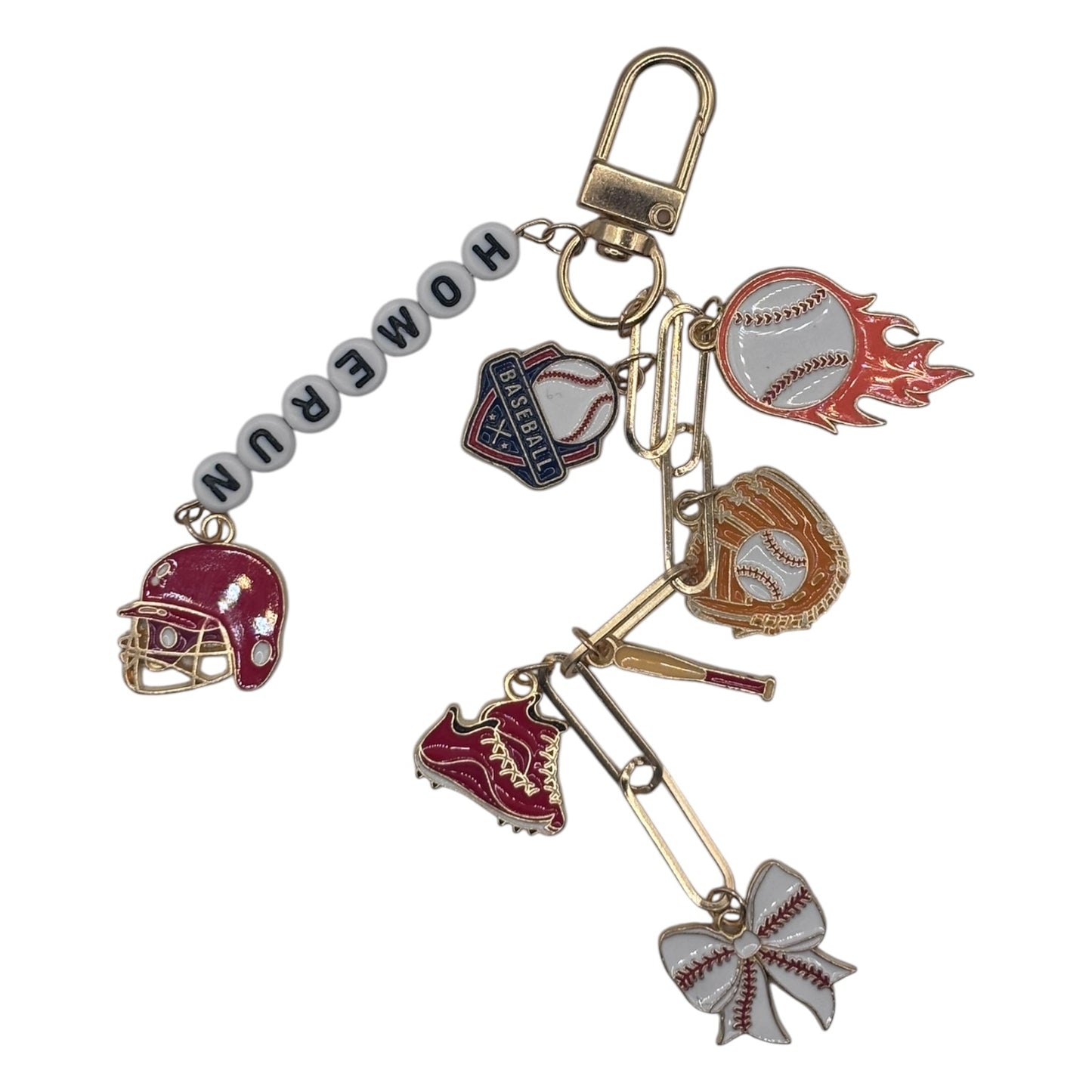Baseball Charm Keychain