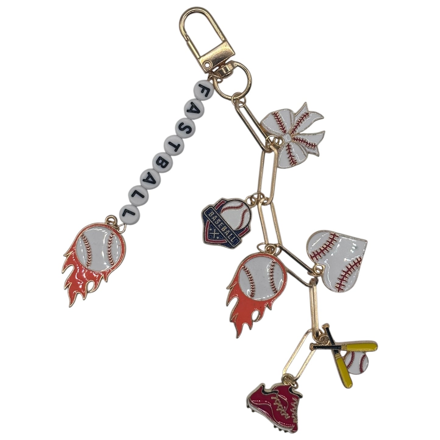 Baseball Charm Keychain
