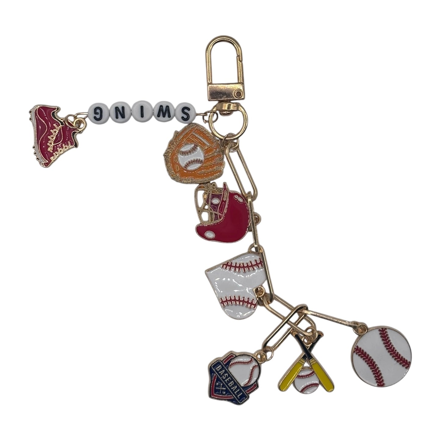Baseball Charm Keychain