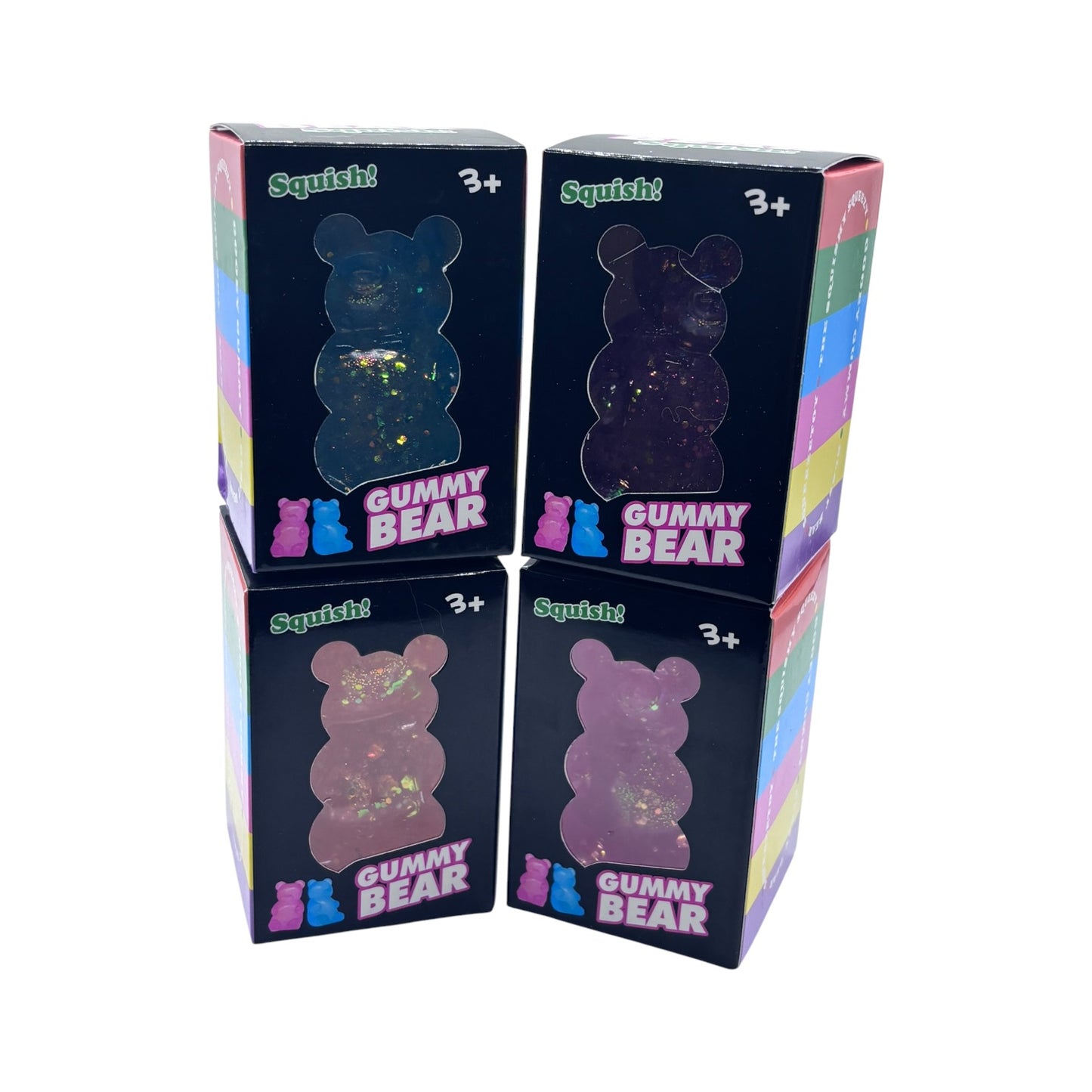 Glitter Gummy Bear Squishy Toy – Slow Rebound Stress Relief Fidget