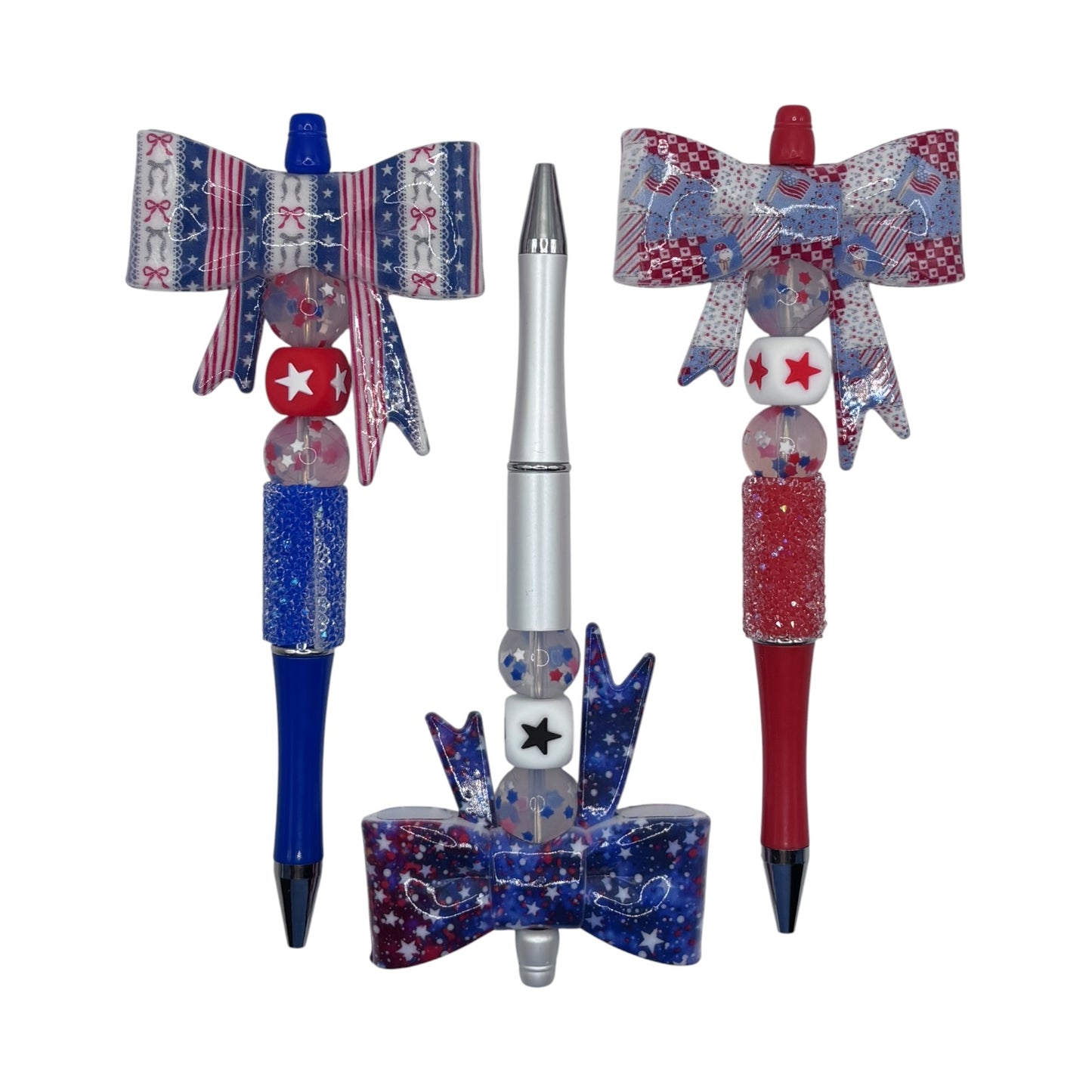 Patriotic Bow Pen Triple Pack