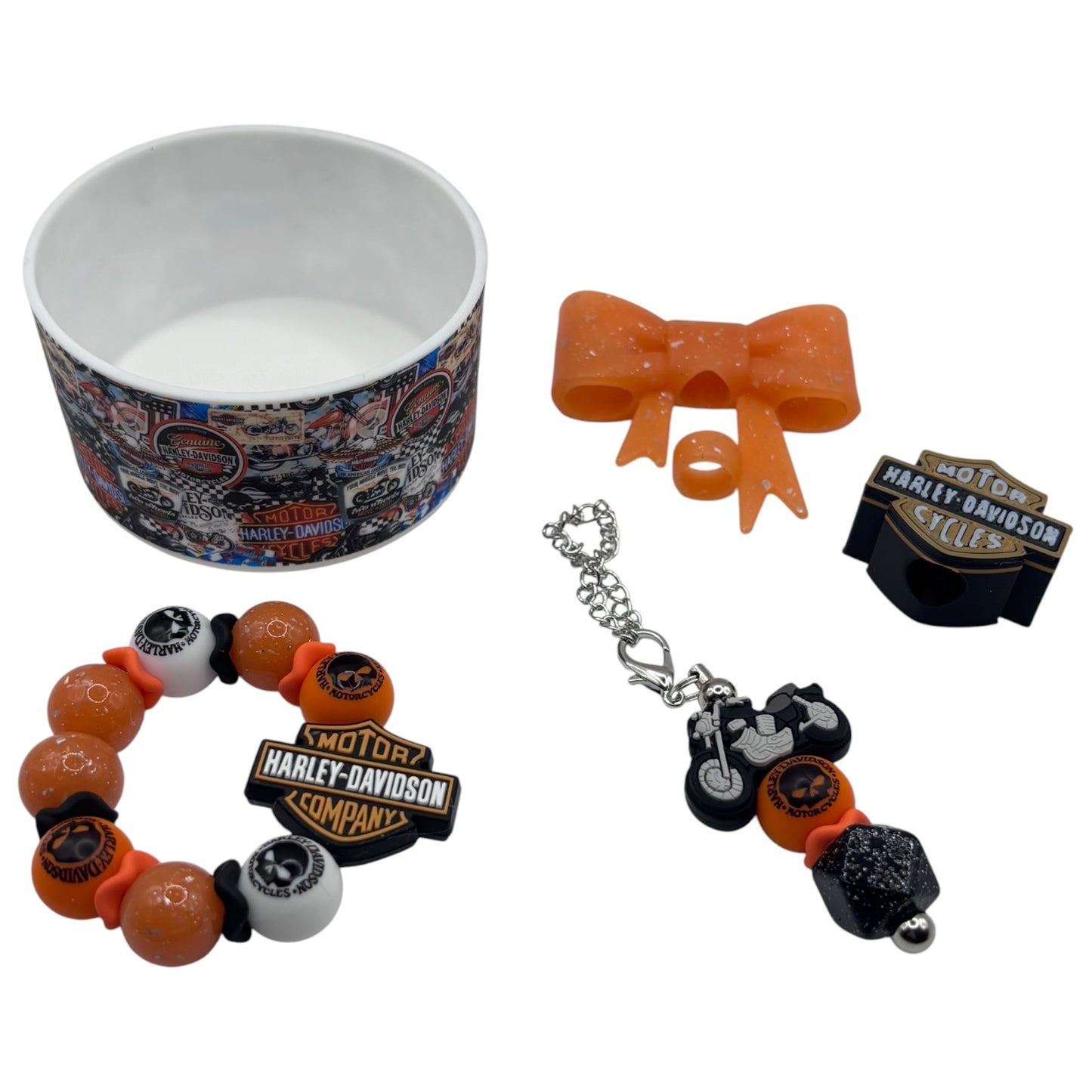 Classic Motorcycle Rider Tumbler Accessory Set