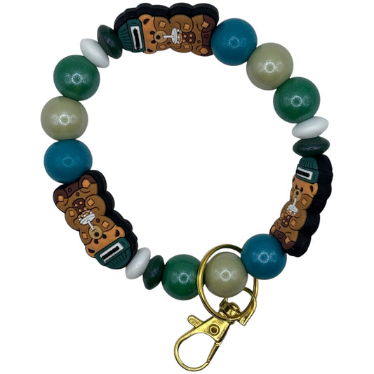 Cozy Coffee Bear Wristlet