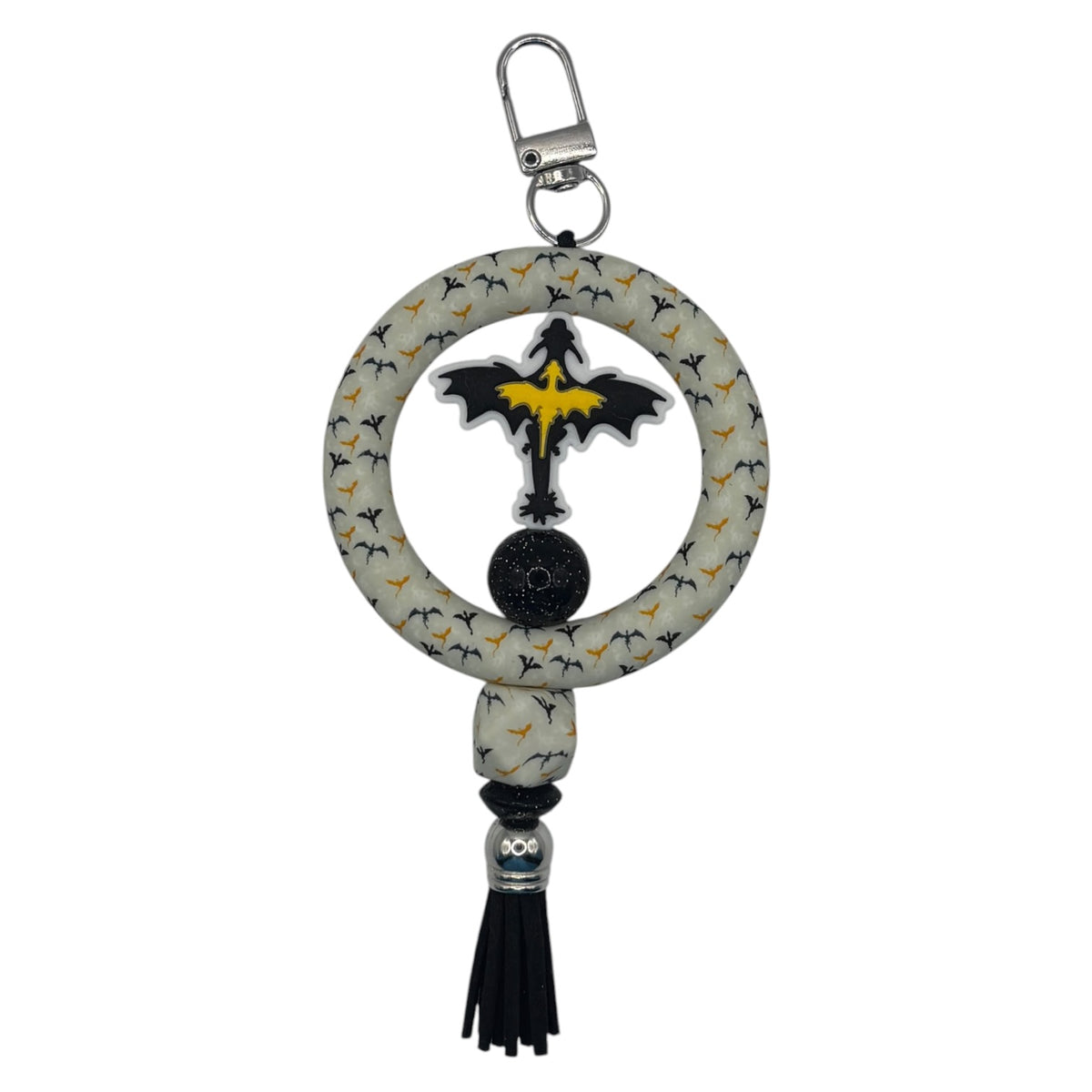 Moonlit Dragon Bag Charm | Tassel