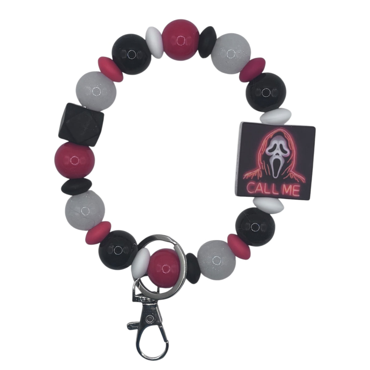 Call Me Horror Wristlet: Red + Black