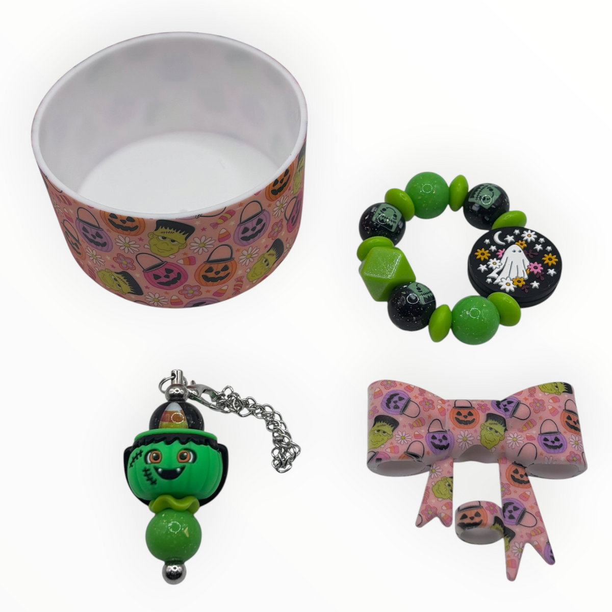 Groovy Monster Halloween Tumbler Accessory Set