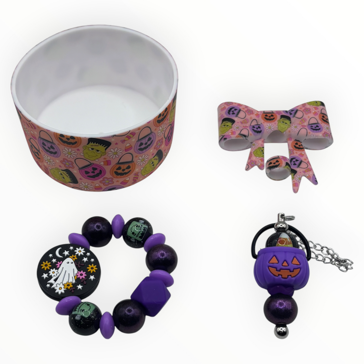 Groovy Monster Halloween Tumbler Accessory Set