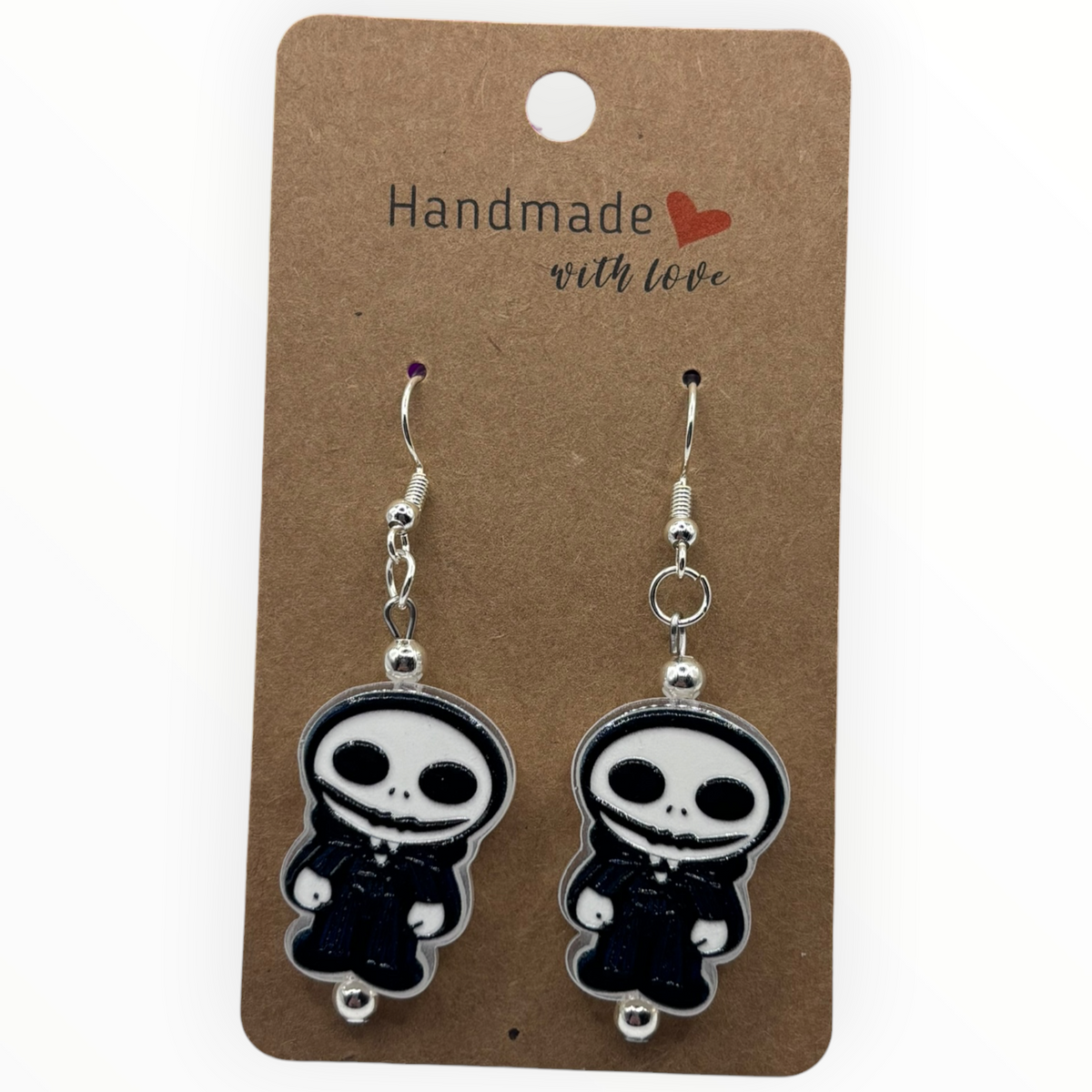 Skeleton King Acrylic Earrings