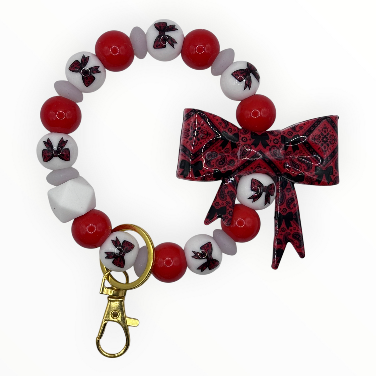 Paisley Bow Wristlet
