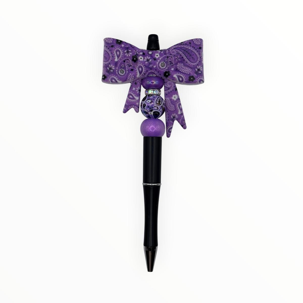 Paisley Bow Beaded Pen