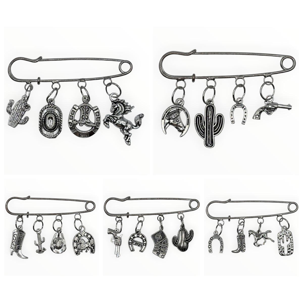 Western Cowboy Charm Pin