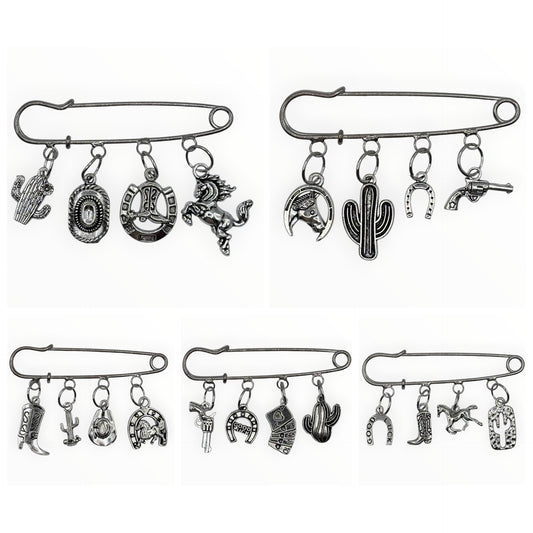 Western Cowboy Charm Pin